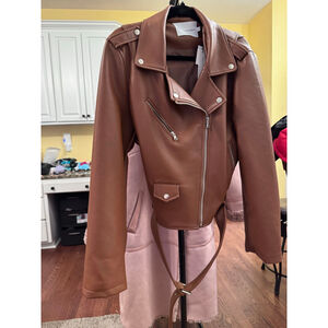 Rebecca Minkoff Faux Leather Moto Jacket NWT